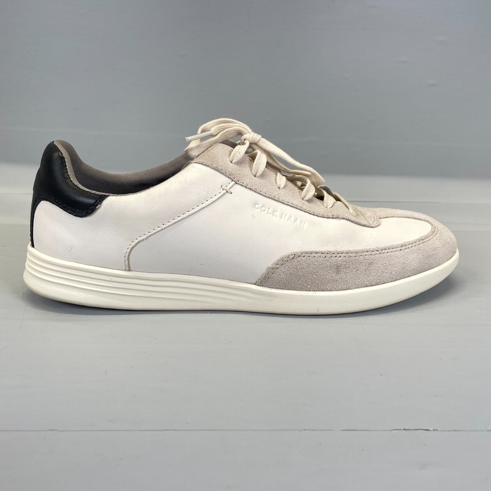 Cole Haan Grand OS Shoes Mens Size 10.5 M White Leather Lace Up Casual Sneakers